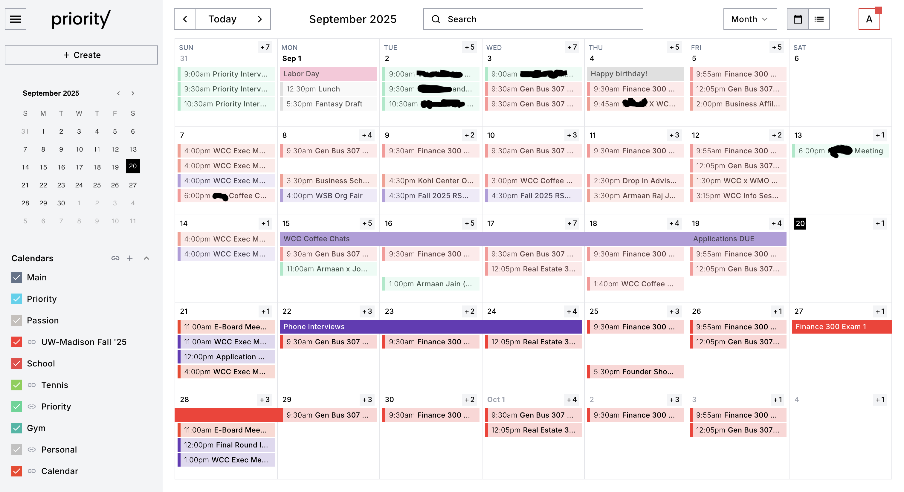New month view UI