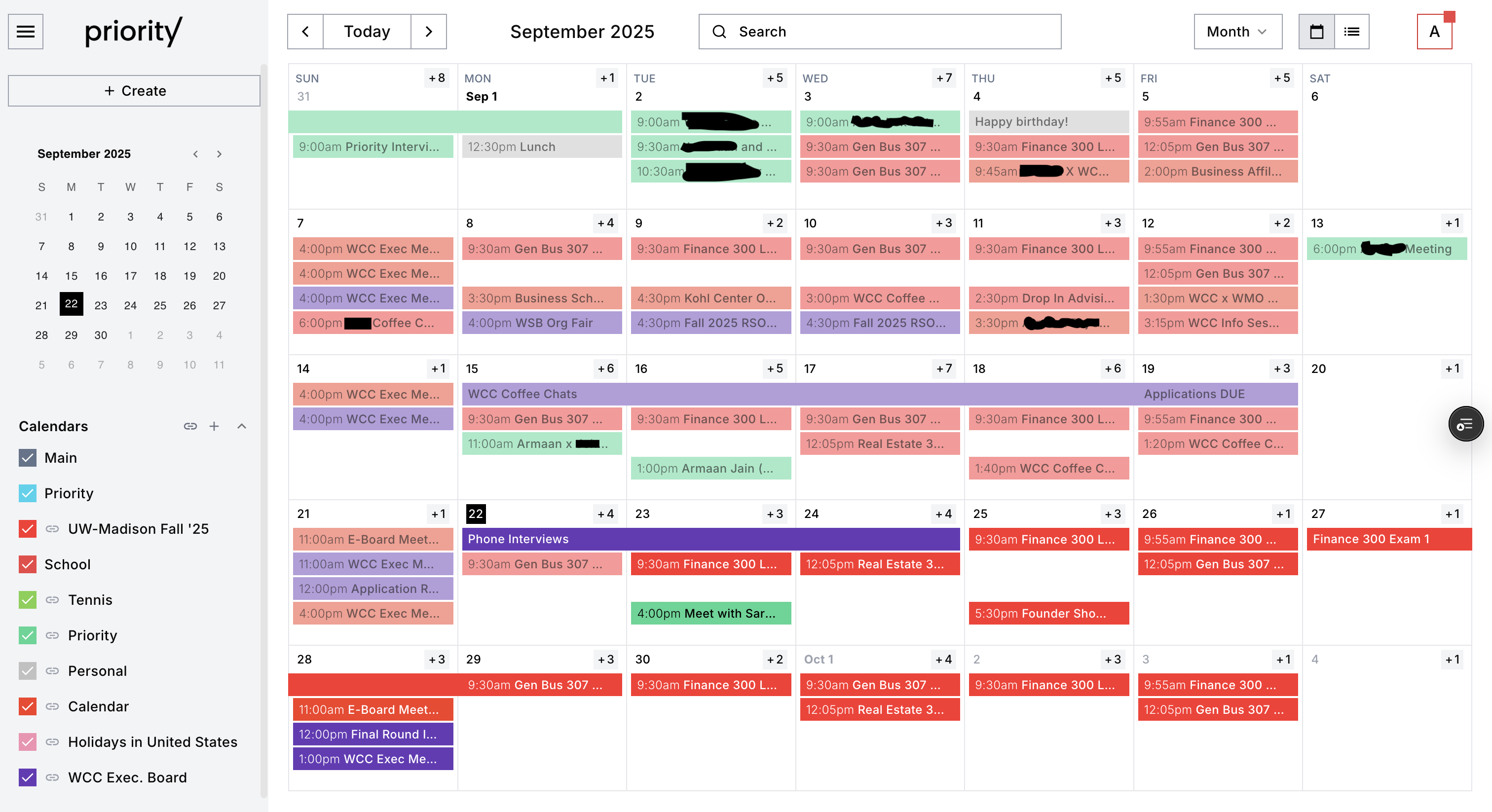 Old month view UI
